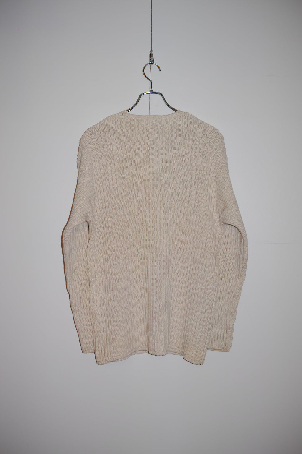 90s DKNY V-NECK COTTON RIB KNIT