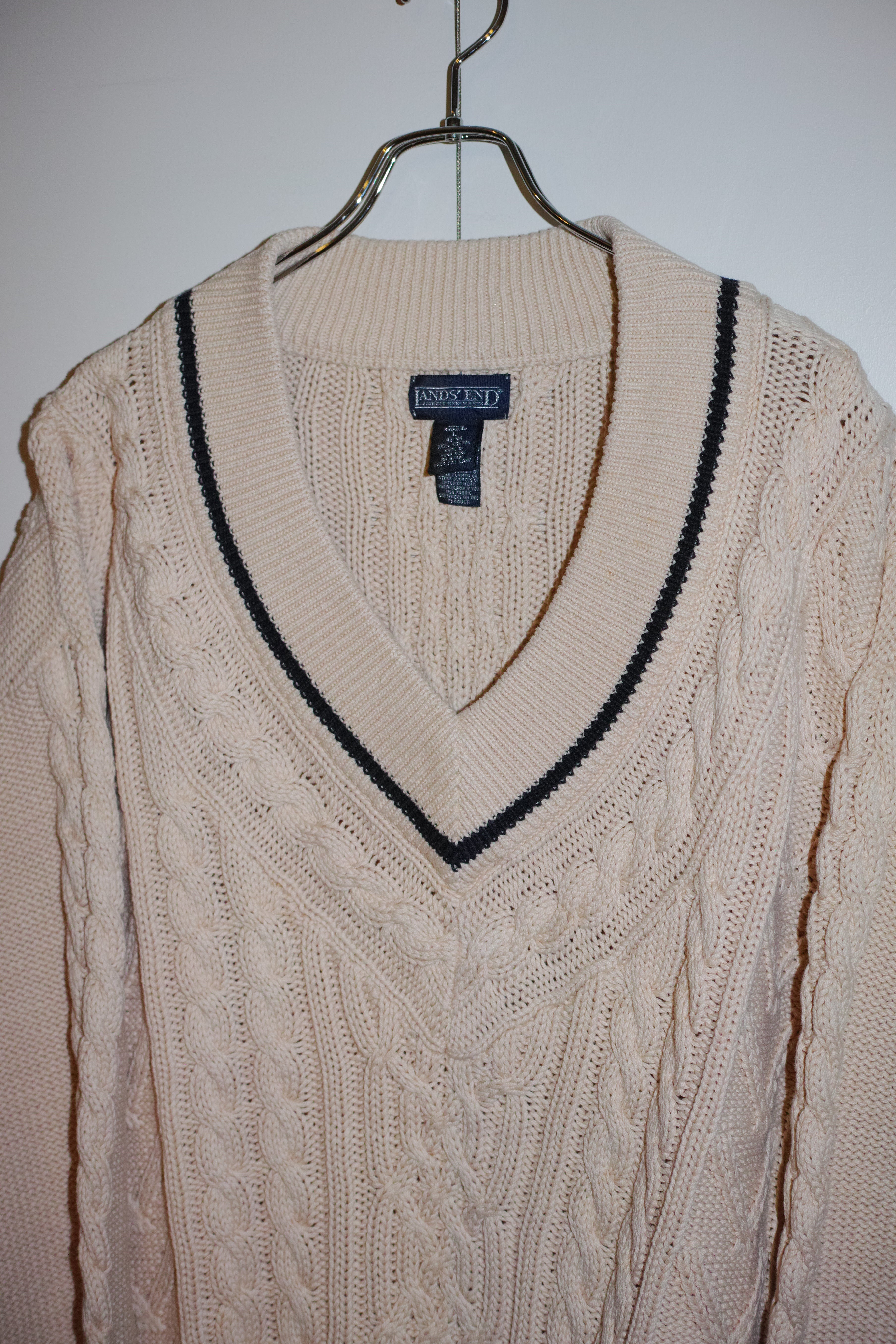 90s LANDS’ END COTTON TILDEN KNIT