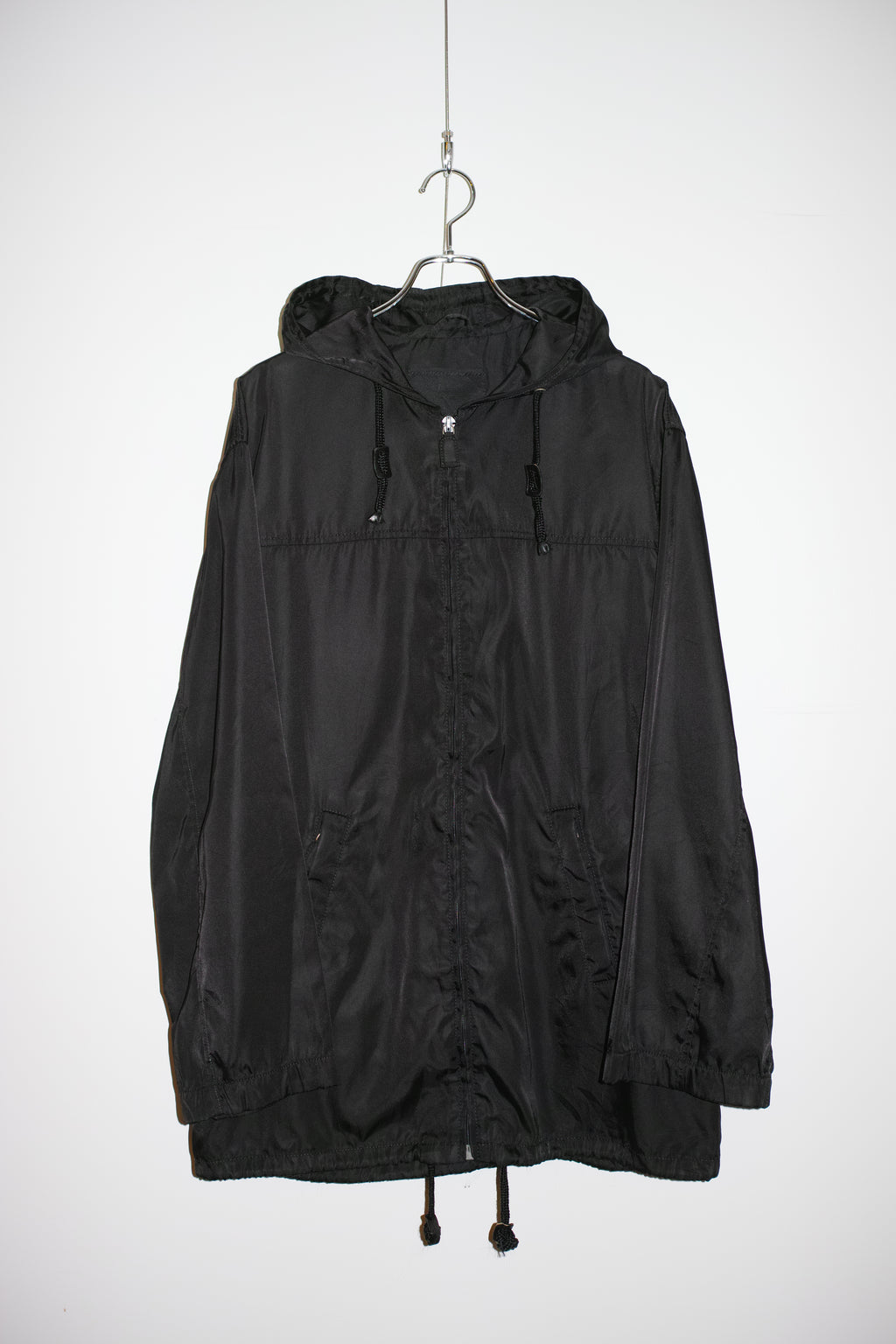90s PRADA Uomo HOODED NYLON HALF COAT
