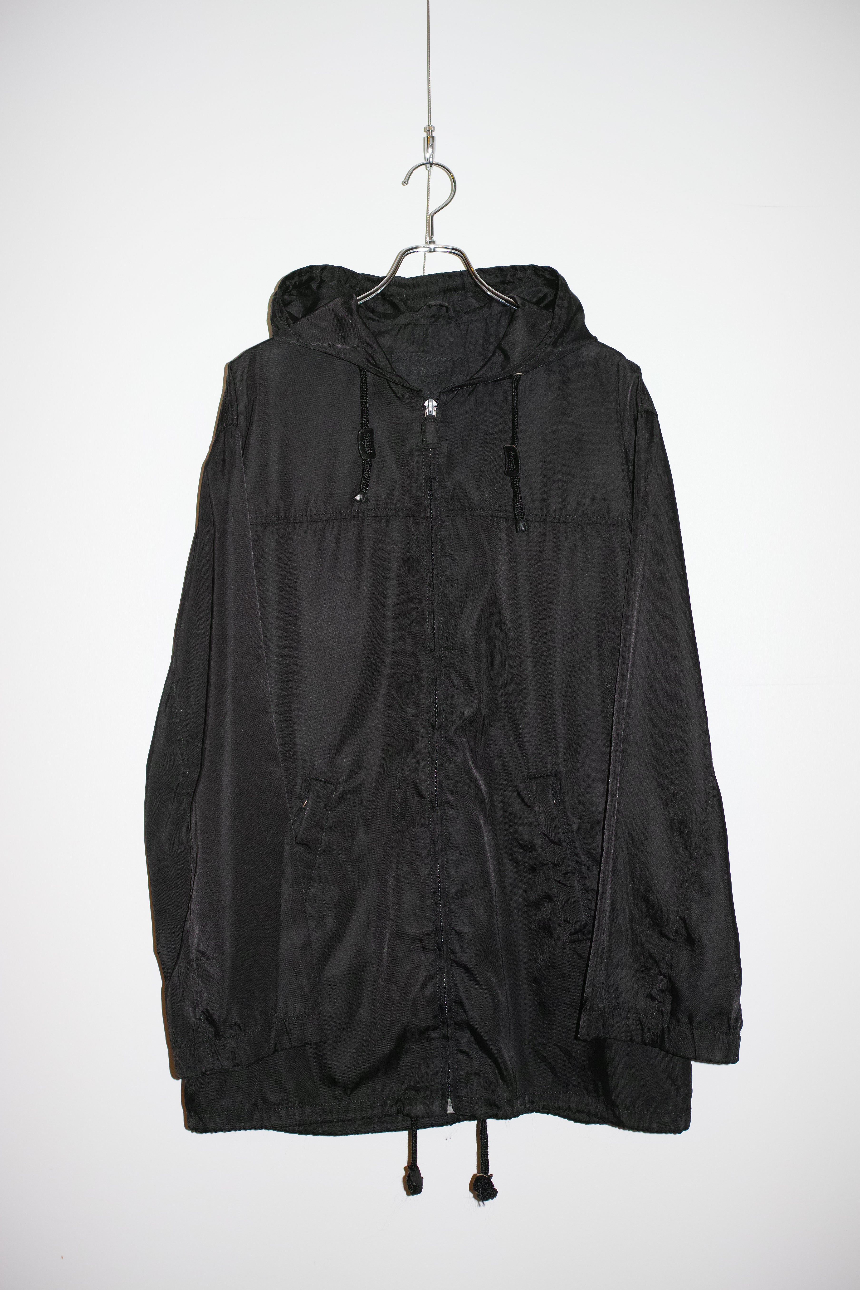 90s PRADA Uomo HOODED NYLON HALF COAT