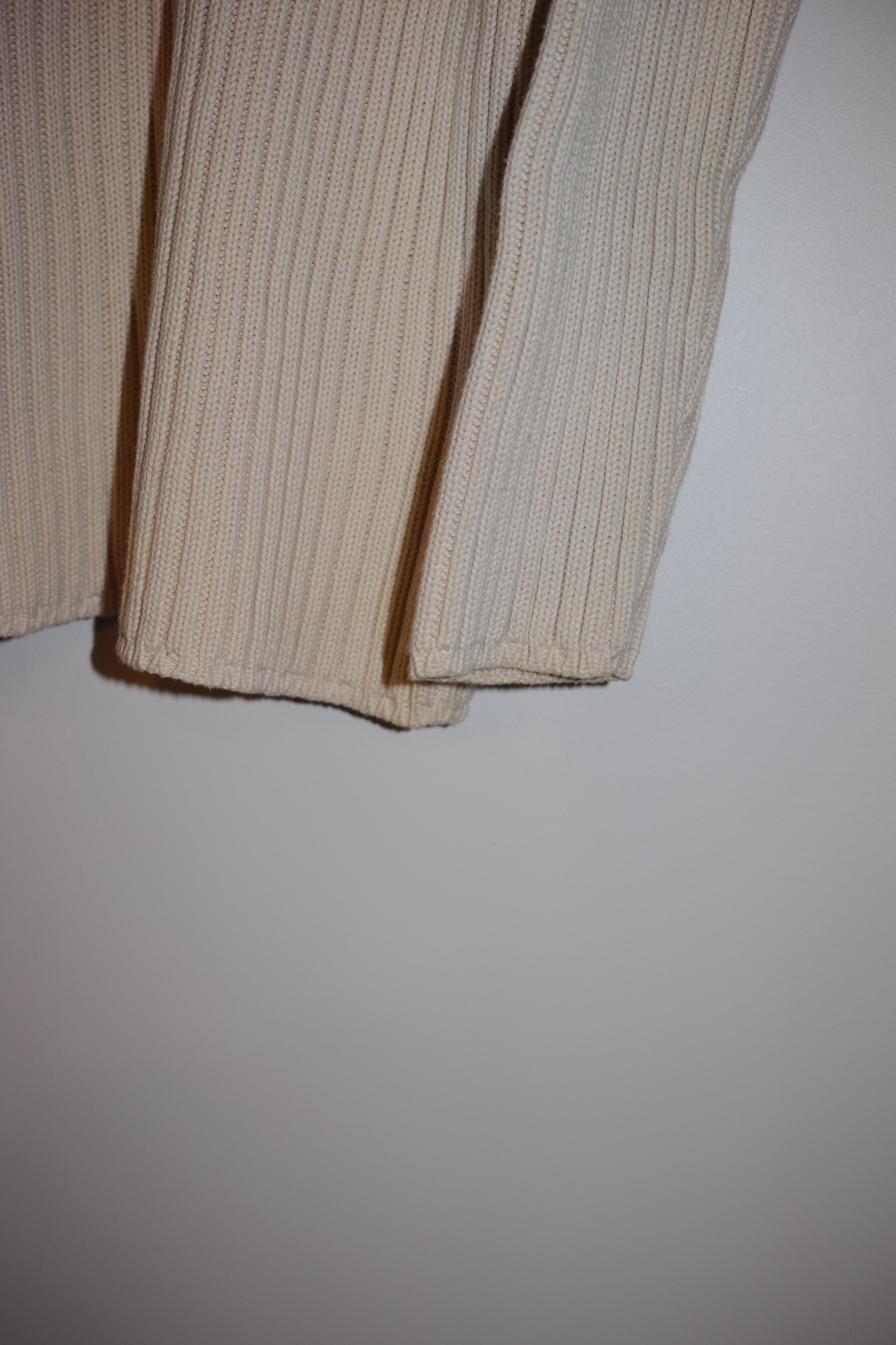 90s DKNY V-NECK COTTON RIB KNIT