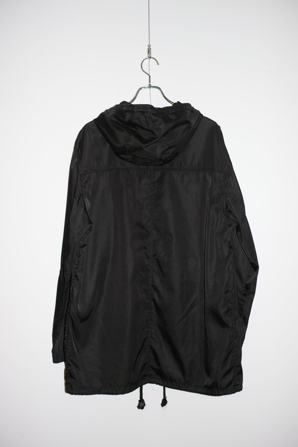 90s PRADA Uomo HOODED NYLON HALF COAT