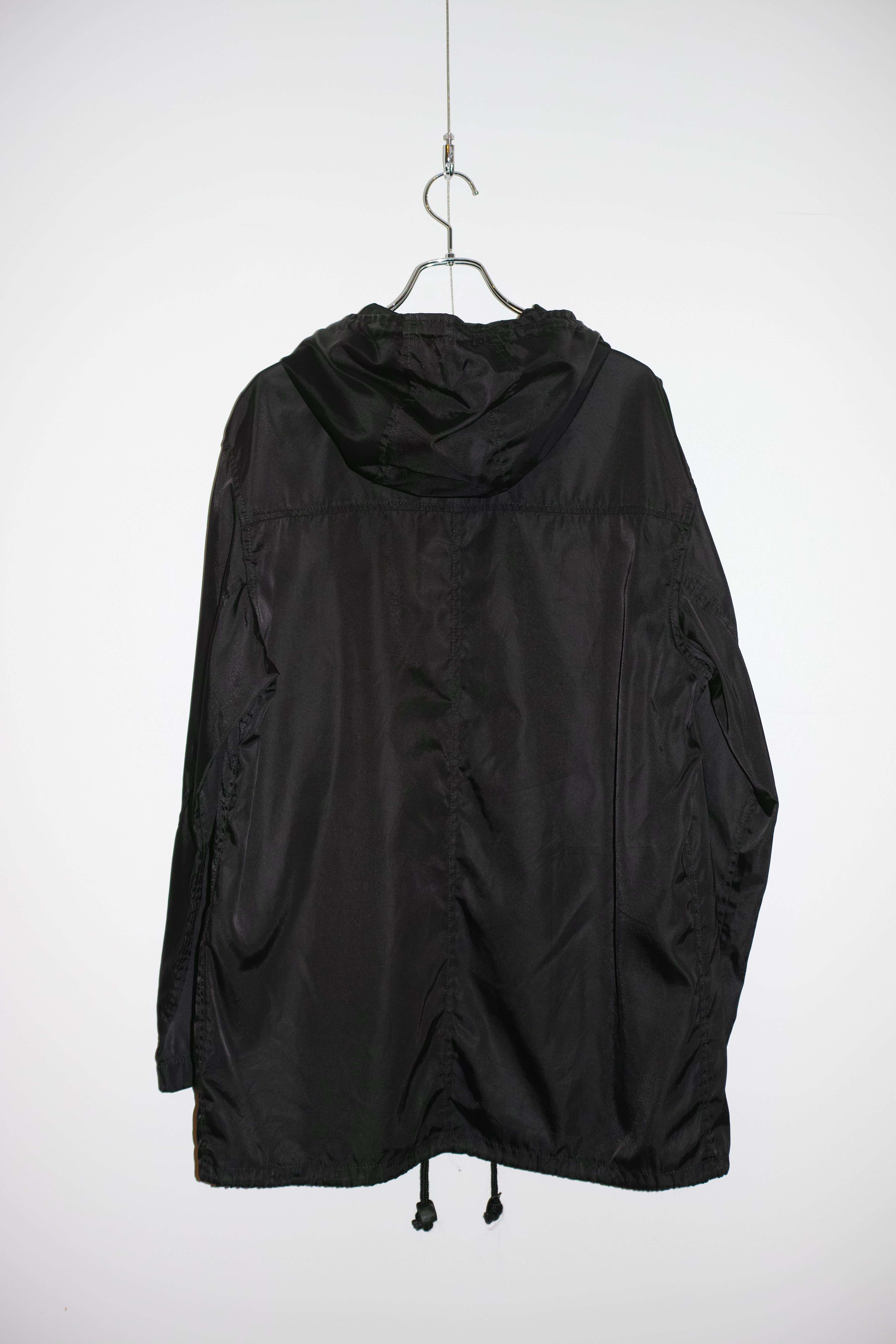 90s PRADA Uomo HOODED NYLON HALF COAT
