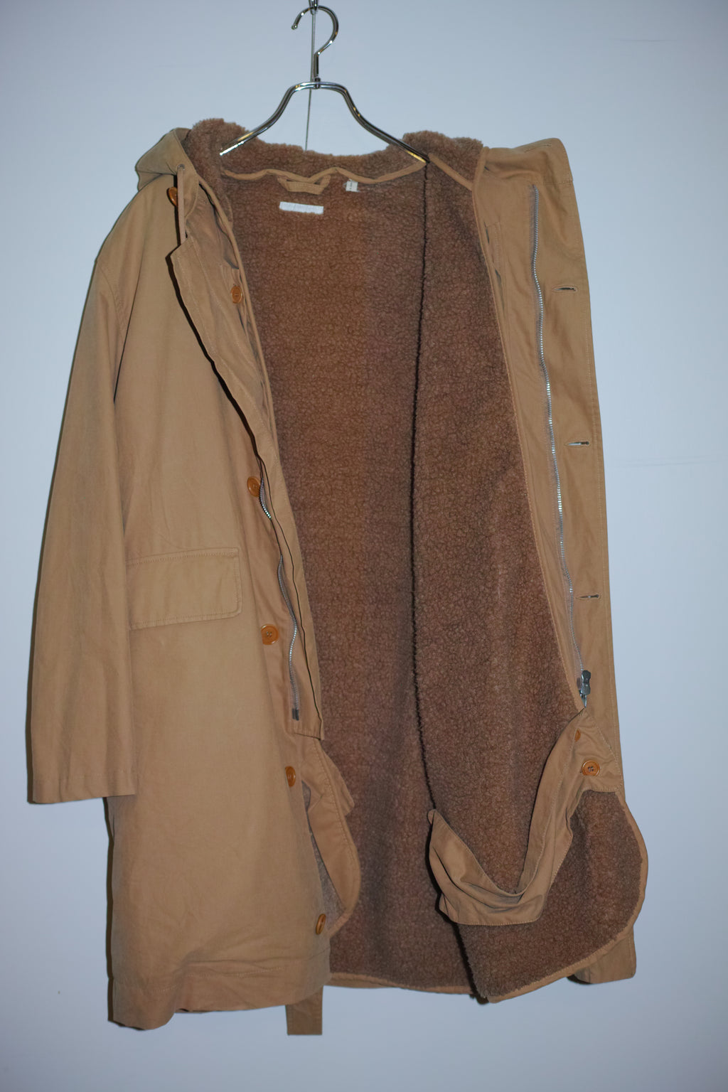 00s HELMUT LANG HOODED MODS COAT WITH LINER