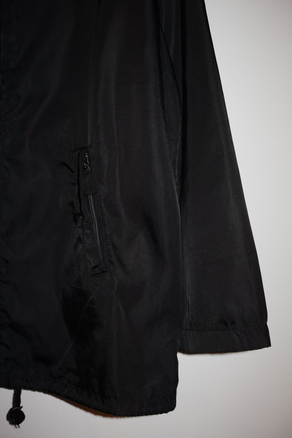 90s PRADA Uomo HOODED NYLON HALF COAT